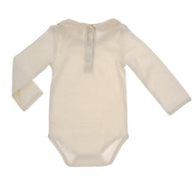 Carica l&#39;immagine nel visualizzatore di Gallery, Body NaturaPura/ Long sleeved bodysuit with ruffled collar - HOPLA&#39; PARMA Baby Collections

