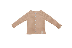 Golfino a coste NaturaPura / Knitted rib jacket with buttons - HOPLA' PARMA Baby Collections