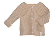 Carica l&#39;immagine nel visualizzatore di Gallery, Golfino a coste NaturaPura / Knitted rib jacket with buttons - HOPLA&#39; PARMA Baby Collections
