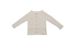 Golfino a coste NaturaPura / Knitted rib jacket with buttons - HOPLA' PARMA Baby Collections