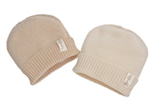 Load image into Gallery viewer, Cuffietta nascita NaturaPura / Knitted cap - HOPLA&#39; PARMA Baby Collections
