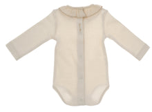 Load image into Gallery viewer, Body bimba NaturaPura /  Long sleeved bodysuit with ruffled collar - HOPLA&#39; PARMA Baby Collections
