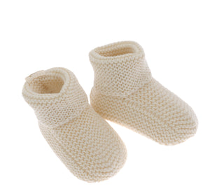 Scarpine in maglia NaturaPura/ Knitted baby booties - HOPLA' PARMA Baby Collections
