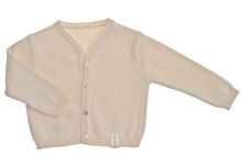 Load image into Gallery viewer, Cardigan NaturaPura / Neck basic knitted cardigan - HOPLA&#39; PARMA Baby Collections
