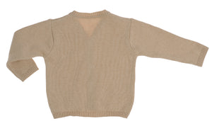 Cardigan NaturaPura / Neck basic knitted cardigan - HOPLA' PARMA Baby Collections