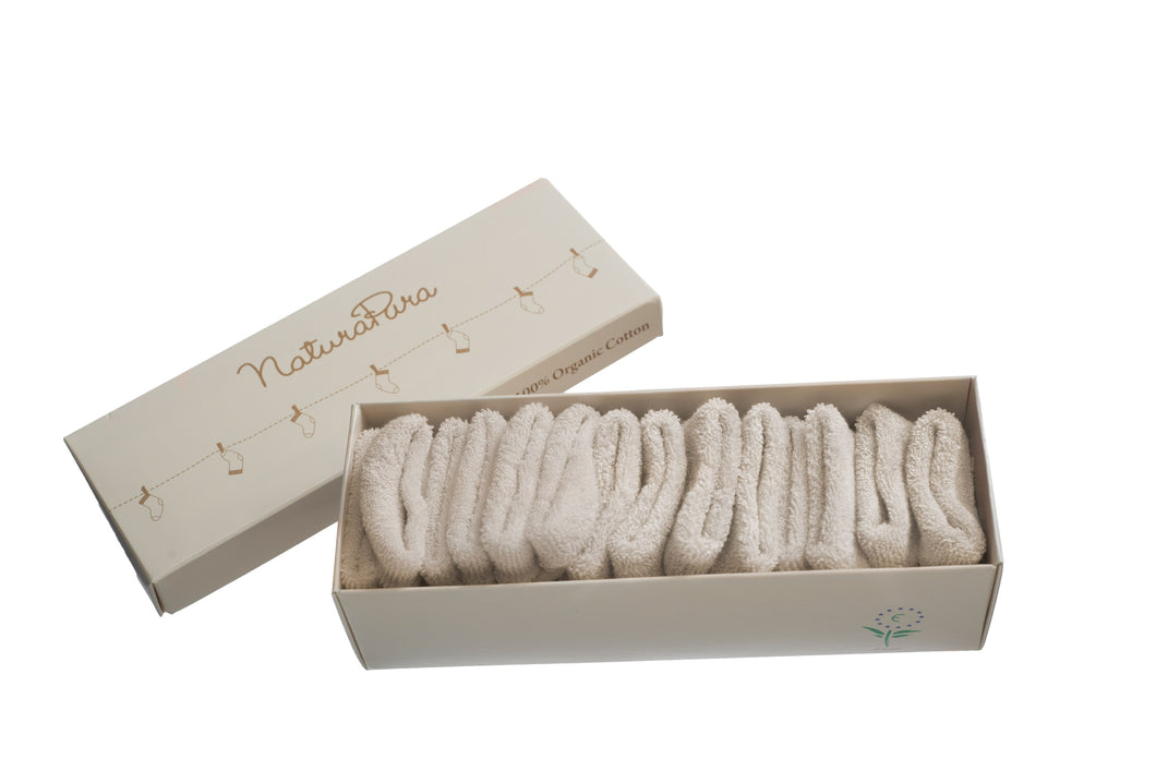 Calzine bouclette NaturaPura / Box with 7 Bouclette quality socks - HOPLA' PARMA Baby Collections