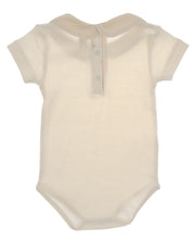 Load image into Gallery viewer, Body NaturaPura/ Bodysuit with cross stitch collar - HOPLA&#39; PARMA Baby Collections
