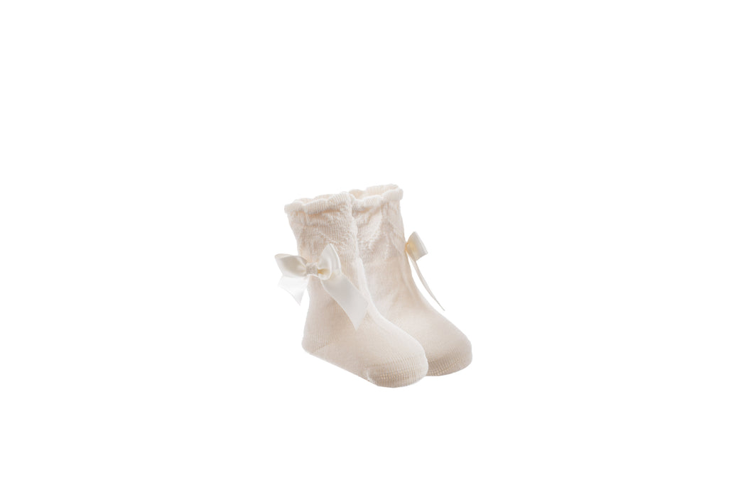 Calzine con fiocchetti NaturaPura /Knee high socks for girls - HOPLA' PARMA Baby Collections