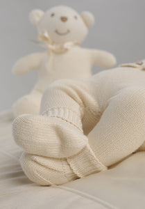 Scarpine in cotone NaturaPura/ Knitted booties - HOPLA' PARMA Baby Collections
